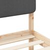 vidaXL Bettgestell mit gepolstertem Kopfteil Dunkelgrau 160 x 200 cm