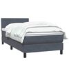 vidaXL Boxspringbett mit Matratze Dunkelgrau 90x220 cm Samt