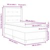 vidaXL Boxspringbett mit Matratze Dunkelbraun 100 x 200 cm Stoff