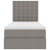 vidaXL Bett mit Stauraum und LED mit LED Taupe 90 x 200 cm Polyester