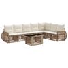 vidaXL Gartensofa-set 8 stk. Beige und Cremewei&szlig; Poly-Rattan