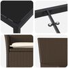 vidaXL Garten Essgruppe mit Kissen 5 pcs Braun Poly-Rattan