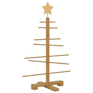 vidaXL Holz Weihnachtsbaum mit St&auml;nder Braun 75 cm Bambus