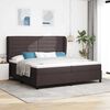 vidaXL Boxspringbett mit Matratze Dunkelbraun 200 x 200 cm Stoff