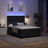 vidaXL LED Boxspringbett mit Matratze Schwarz 140 x 200 cm Samt