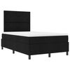vidaXL Boxspringbett mit Matratze mit LED Schwarz 120 x 190 cm Stoff