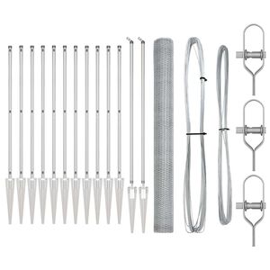 vidaXL Zaunpfosten Silber