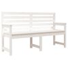 vidaXL Gartenbank Wei&szlig; 159,5x48x91,5 cm Massivholz Kiefer