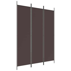 vidaXL 3-tlg. Paravent Braun 150x200 cm Stoff