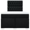 vidaXL Boxspringbett mit Matratze Schwarz 120x190 cm Stoff