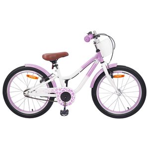 vidaXL Kinderfahrrad 18 Zoll f&uuml;r 5-7 Jahre alt Lila