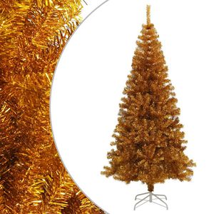 vidaXL K&uuml;nstlicher Weihnachtsbaum mit St&auml;nder Gold 180 cm PET