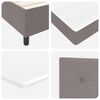 vidaXL Boxspringbett mit Matratze Taupe 120 x 190 cm Stoff