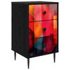 vidaXL Nachttisch HEESCH Schwarz Eichen-Optik 36 x 33 x 61 cm