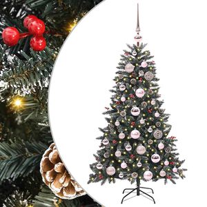 vidaXL K&uuml;nstlicher Weihnachtsbaum Gr&uuml;n 120 cm PVC, Plastik und Stahl
