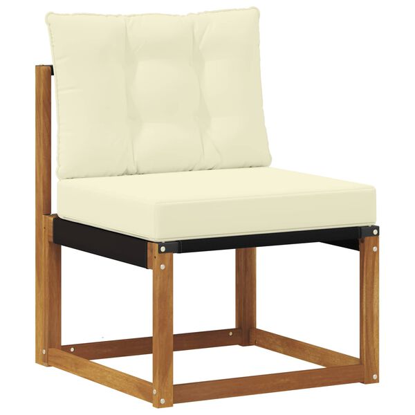 vidaXL Outdoor-Sofagarnitur mit Kissen 9 pcs Natur und Creme