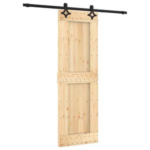 vidaXL Schiebet&uuml;r 70 x 210 cm Massivkiefer (Unbehandelt)