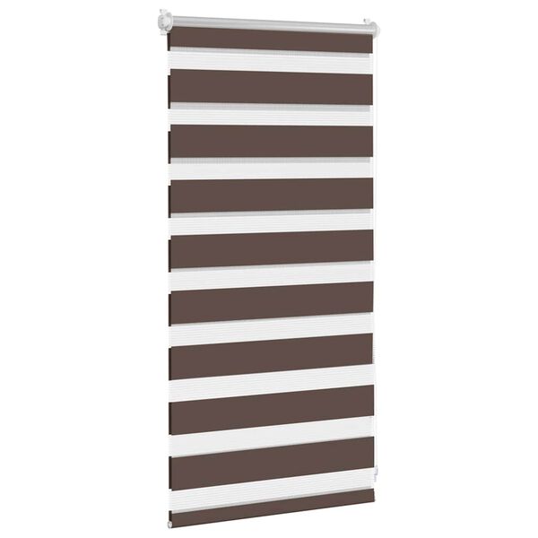 vidaXL Zebra-Rollo 40,9 x 100 cm, Stoffbreite 36,7 cm, Kaffeebraun
