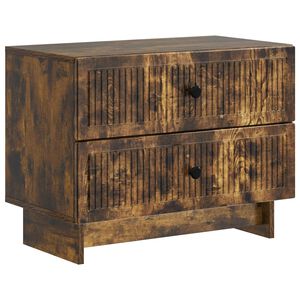 vidaXL Nachttisch Ger&auml;ucherte Eiche 62 x 34,5 x 47,5 cm Holzwerkstoff