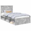 vidaXL Bettrahmen Beton Grau 100 x 200 cm Massives Kiefernholz