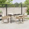 vidaXL Garten Essgruppe 5 pcs Beige Poly-Rattan