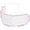 vidaXL 10-tlg. Garten-Lounge-Set mit Kissen Schwarz Poly Rattan