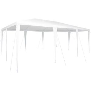vidaXL Party-Zelt Wei&szlig; 600 x 400 x 266 cm Polyethylen und Stahl
