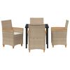vidaXL Garten Essgruppe 5 pcs Beige Poly-Rattan