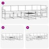 vidaXL Outdoor-Sofagarnitur mit Kissen 7 pcs Natur und Beige