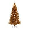 vidaXL Weihnachtsbaum mit 300 LEDs mit St&auml;nder Gold 240 cm PET