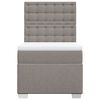 vidaXL Boxspringbett mit Matratze Taupe 100x200 cm Stoff