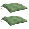 vidaXL Stuhlkissen 2 Stk. Blattmuster 40x40x7 cm Stoff