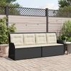vidaXL Gartenbank Schwarz Poly-Rattan