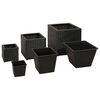 vidaXL Garten-Hochbeet 3-tlg. Poly Rattan Schwarz