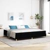 vidaXL Boxspringbett mit Matratze Schwarz 200 x 200 cm Stoff