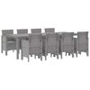 vidaXL Garten Essgruppe 9 pcs Wei&szlig; Polypropylen