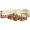 vidaXL Sofagarnituren 9 pcs Natur und Creme Massivholz Akazie