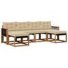 vidaXL Outdoor-Sofagarnitur 6 stk. Natur und Beige
