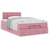 vidaXL Ottoman-Bett mit Matratze Rosa 120x190 cm Samt