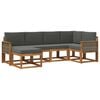 vidaXL Outdoor-Sofagarnitur 6 pcs Natur und Anthrazit Polyester