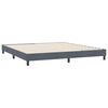 vidaXL Boxspringbett ohne Matratze Dunkelgrau 180x220 cm Samt