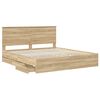 vidaXL Bettrahmen Sonoma-Eiche 200 x 200 cm Ingenieurs Holz