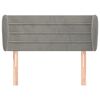 vidaXL Kopfteil mit Ohren Hellgrau 103x23x78/88 cm Samt