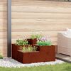 vidaXL Gartenblumentopf Rostig 80 x 80 x 48 cm Wetterfeststahl