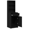 vidaXL Highboard Schwarz Eichen-Optik 40 x 40,5 x 135 cm Holzwerkstoff