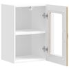 vidaXL K&uuml;chen-H&auml;ngeschrank mit Glast&uuml;r Kalmar Sonoma-Eiche Holzwerkstoff