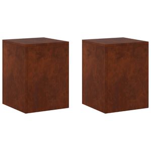 vidaXL Pflanzenst&auml;nder 2 pcs Rostoptik 30 x 30 x 40 cm Wetterfeststahl