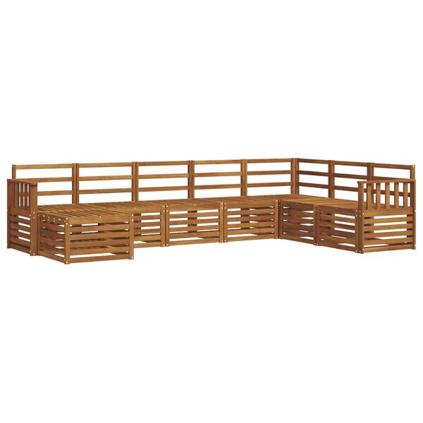 vidaXL Sofagarnituren 8 pcs Natur Massivholz Akazie