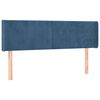 vidaXL Kopfteil mit Ohren Dunkelblau 147x16x78/88 cm Samt
