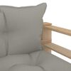 vidaXL Garten-Palettensofa mit Kissen in Taupe Holz